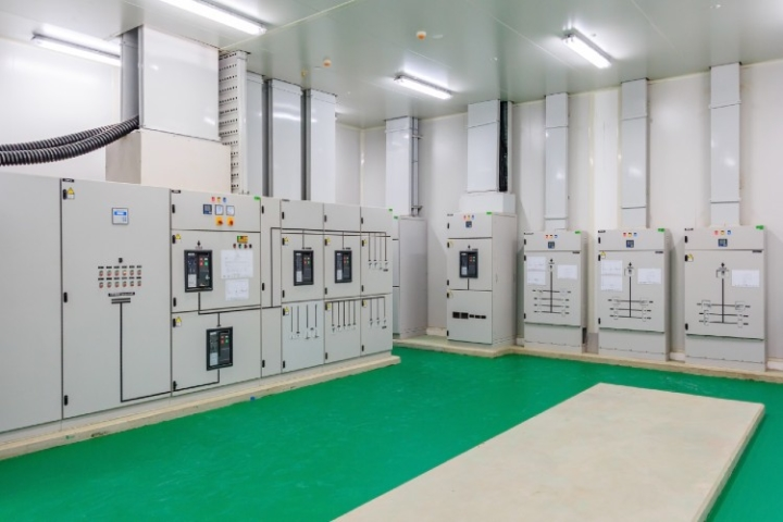 Switchgear system installed in modern electrical room